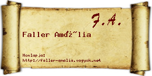 Faller Amália névjegykártya